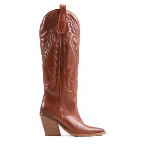 New Kole Caramel High Western Boots