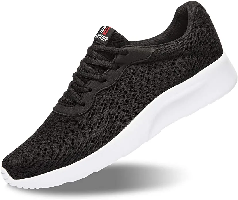 New Lightweight Breathable Sport Tennis Shoes in Black & White! Fits Women 13.5, Men's 11.5