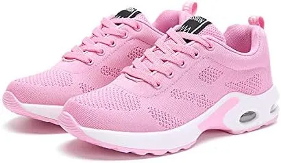 NEW Musabela Women's Air Cushion Sport Shoes Anti-Skid Breathable Mesh Running Sneakers, Light Pink, Sz 7