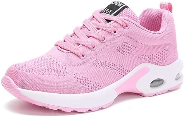 NEW Musabela Women's Air Cushion Sport Shoes Anti-Skid Breathable Mesh Running Sneakers, Light Pink, Sz 7