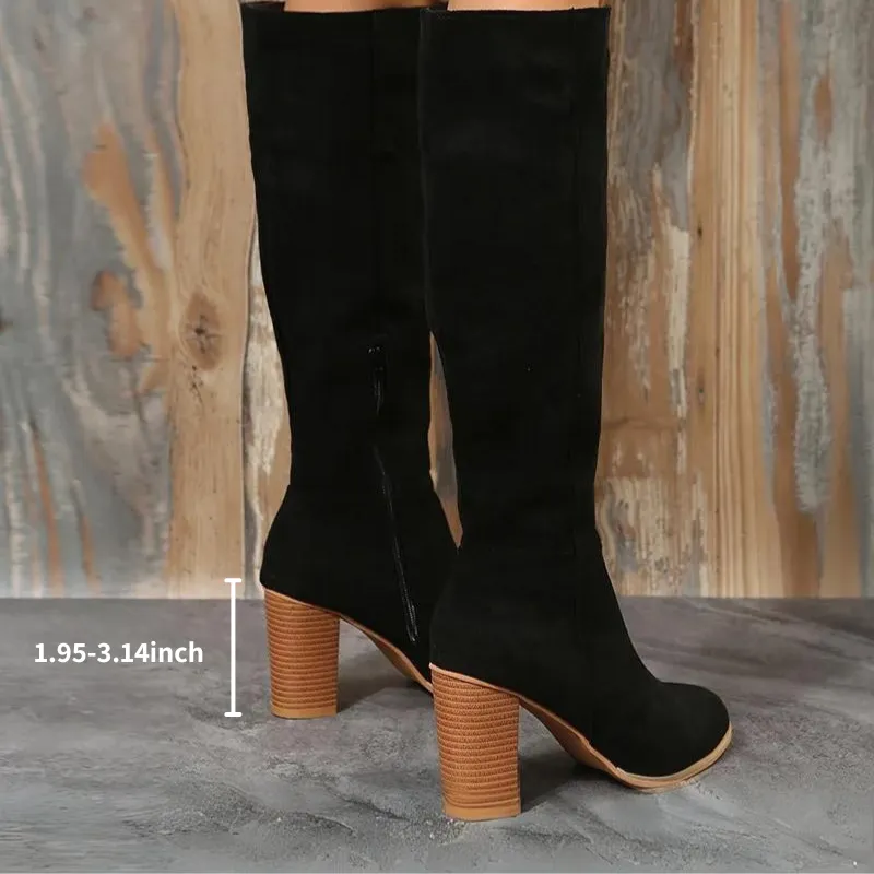 OCW Women Knee High Boots Winter Snow Comfortable Retro Styles