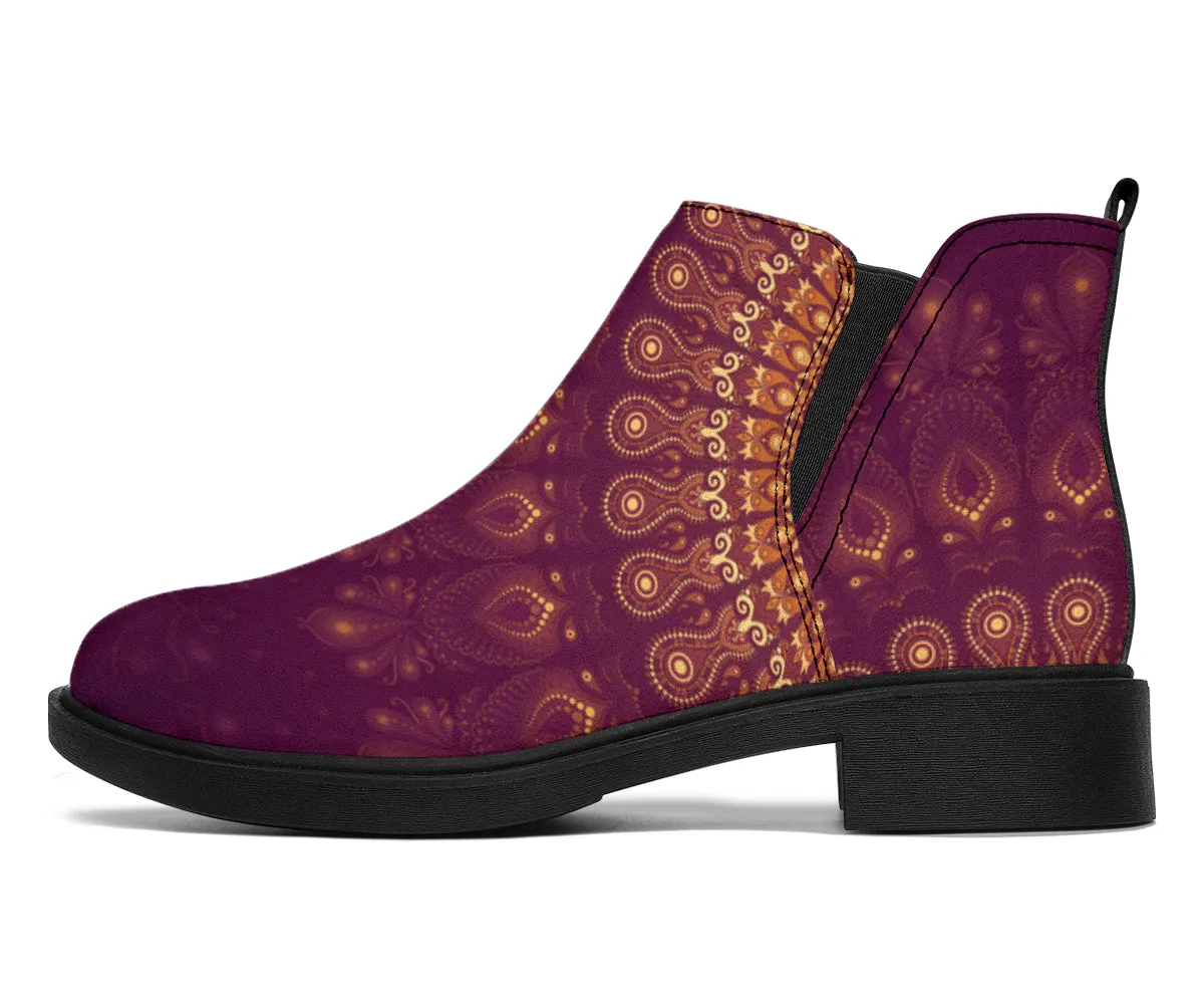 Peacock Feather Mandala - Moon | Fashion Boots | Mandalazed