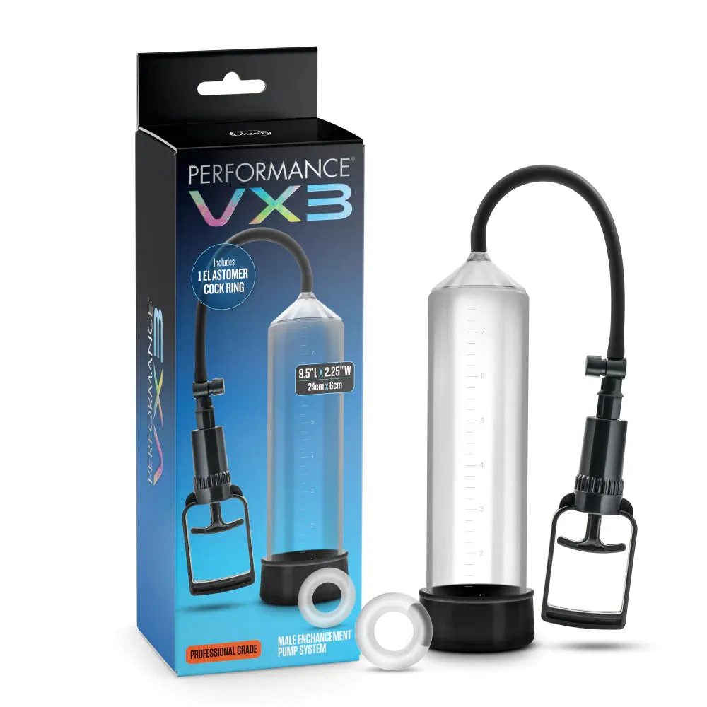 Performance VX3 Male Enhancement Clear/Black Pump