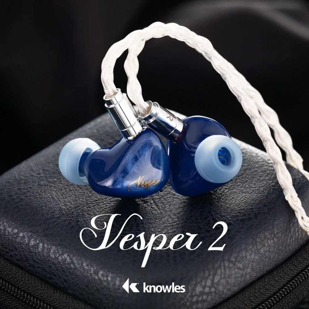 QoA Vesper2 / Vesper 2 1DD 1 Knowles BA Hybrid Driver In-Ear Earphone Monitor