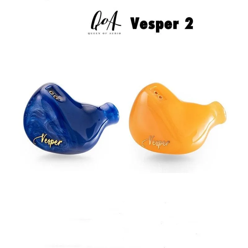 QoA Vesper2 / Vesper 2 1DD 1 Knowles BA Hybrid Driver In-Ear Earphone Monitor