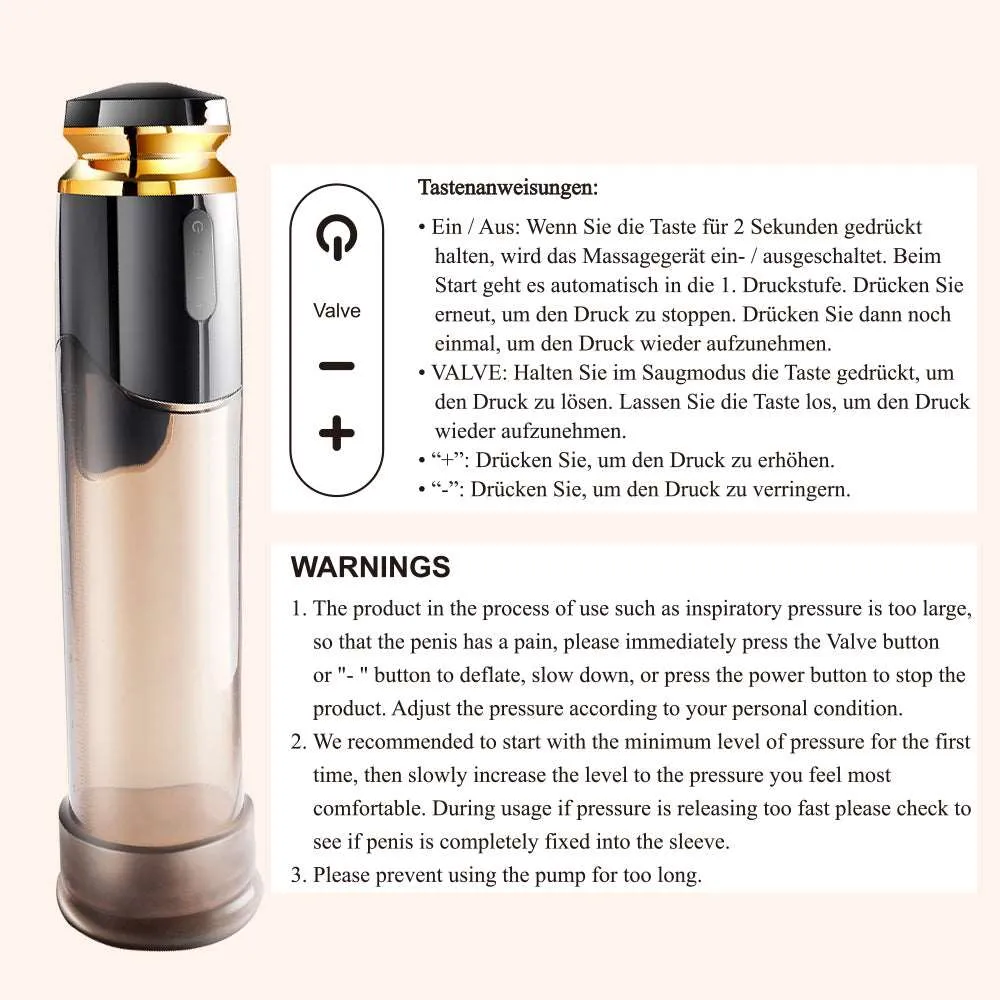 Quusvik- Electric Penis Enlargement Male Masturbation Cup Water Bath Air Vacuum Pump