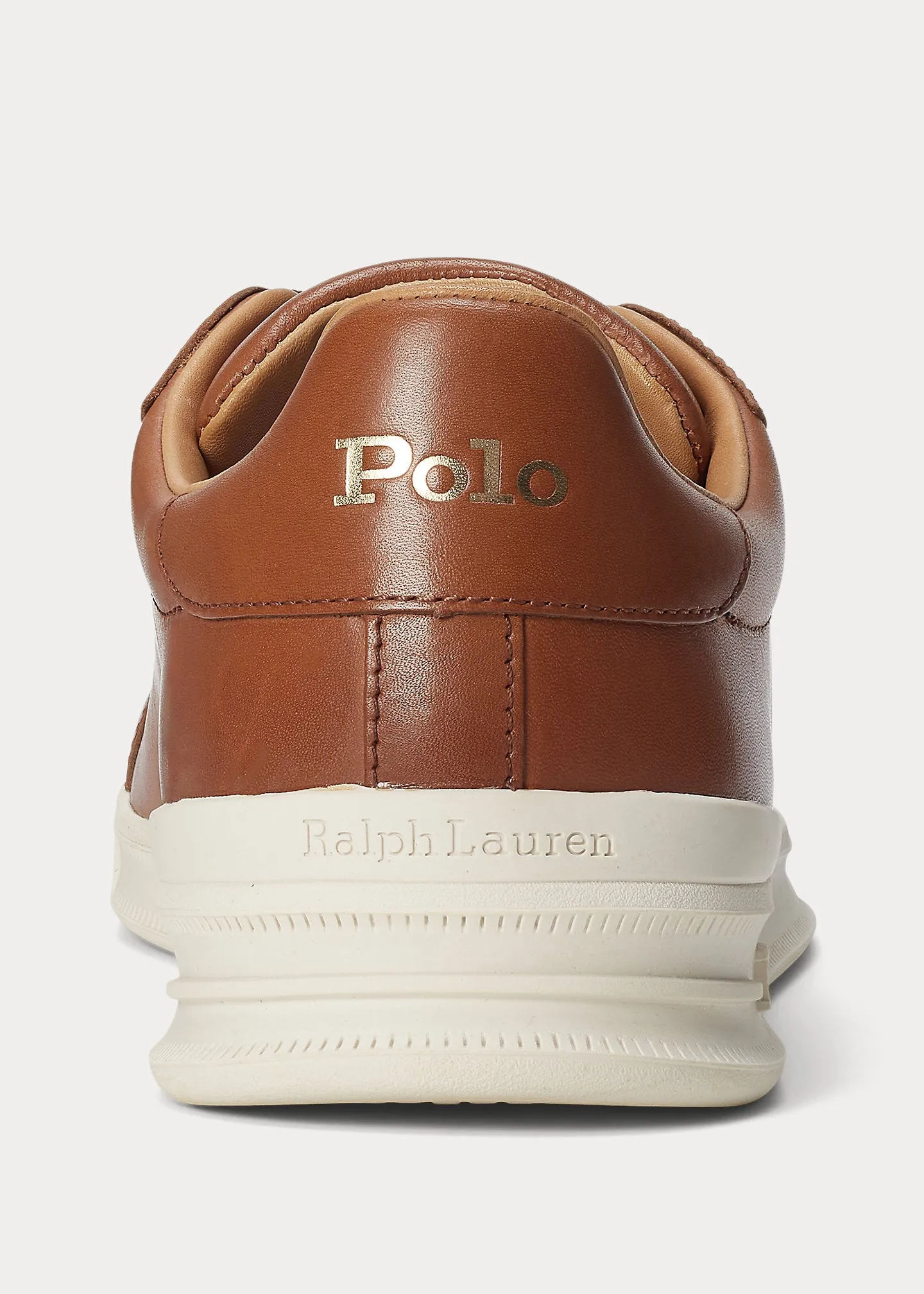 Ralph Lauren Heritage Court II Leather Trainer | Russet Tan