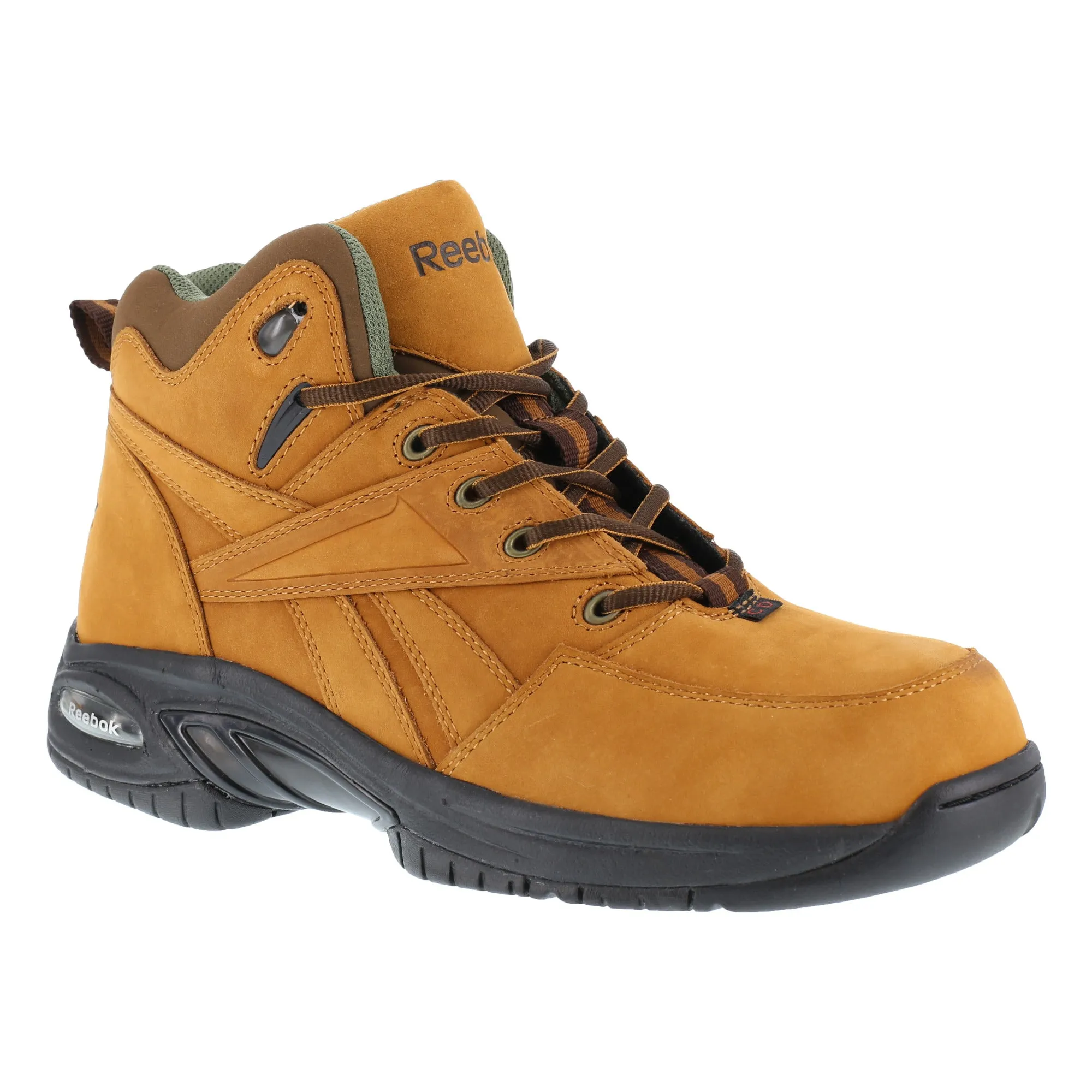 Reebok Mens Golden Tan Leather Hiker Boots Tyak Composite Toe