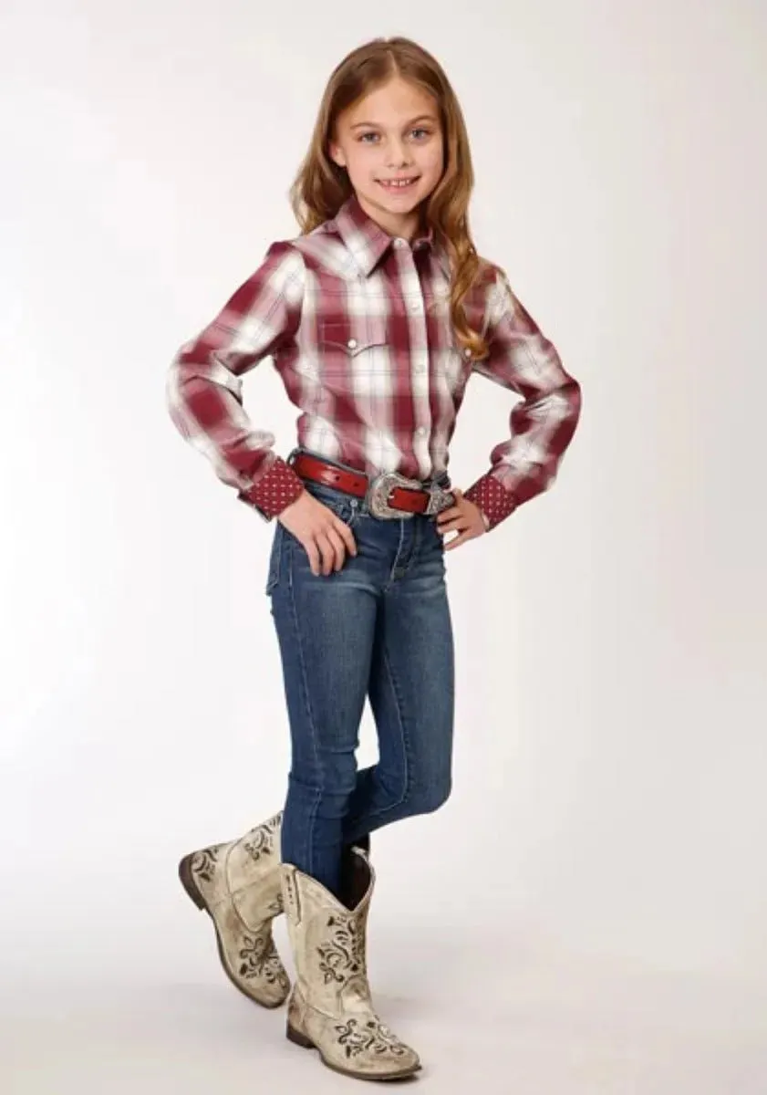 Roper Campfire (Red) - Girl's Western Snap Shirts