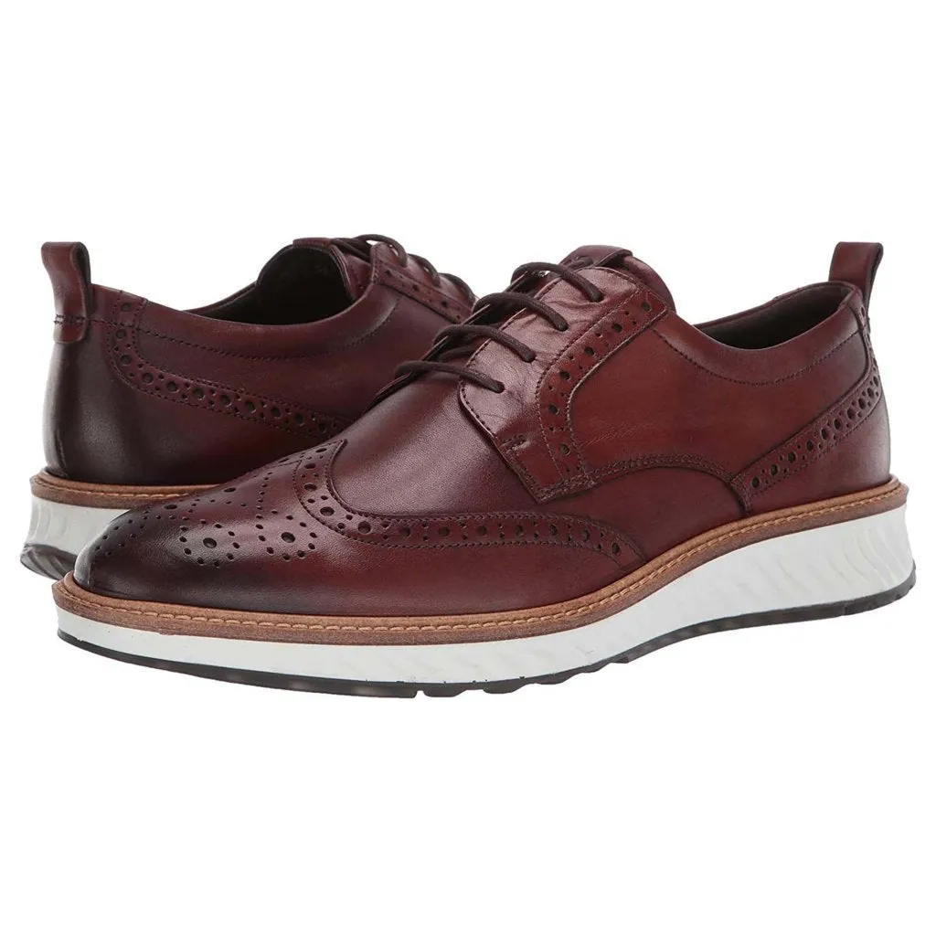 St.1 Hybrid Full Grain Leather Men's Brogue Derby Shoes