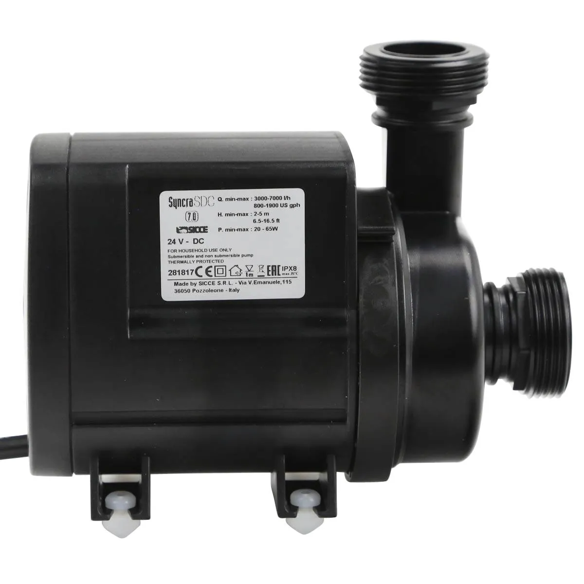 Syncra SDC 7.0 WiFi Controllable Pump (800-1900 GPH) - Sicce