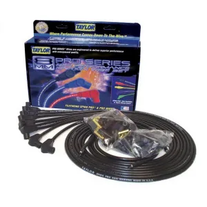 Taylor 8mm Spiro-Pro Universal Spark Plug Wire Set - Black - 90 Plug Boots - 8 Cylinder Applications