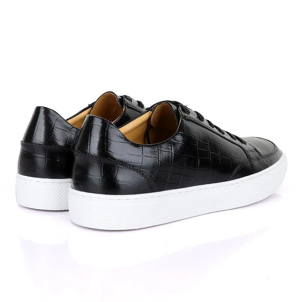 Terry Taylors Cooperate Black Leather Sneaker Shoe