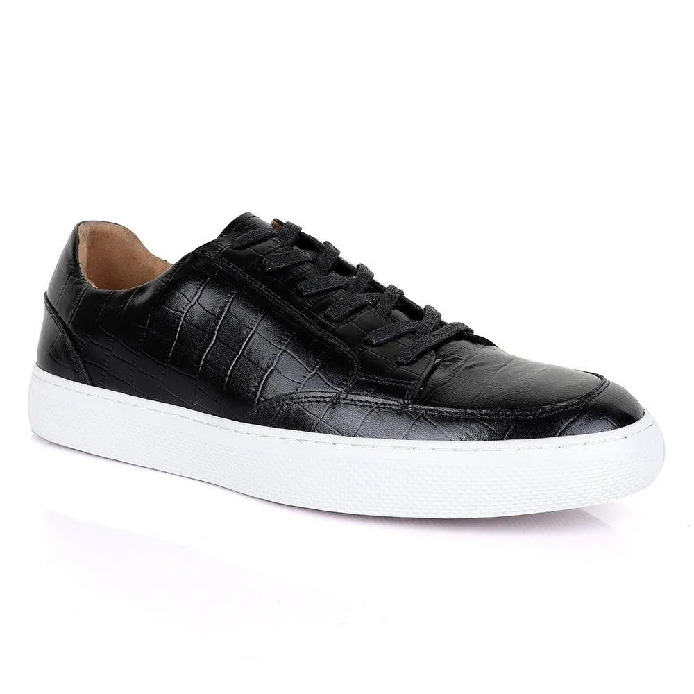 Terry Taylors Cooperate Black Leather Sneaker Shoe