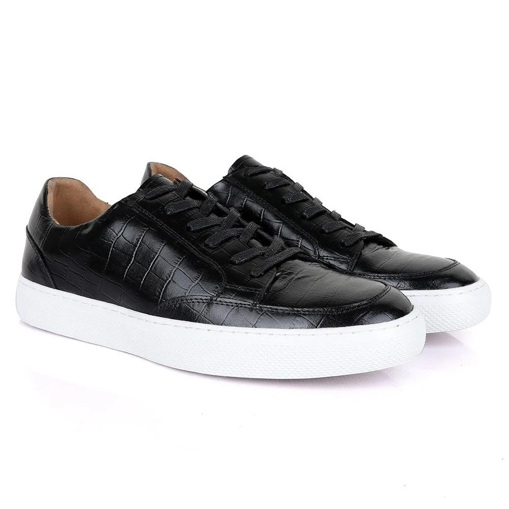 Terry Taylors Cooperate Black Leather Sneaker Shoe