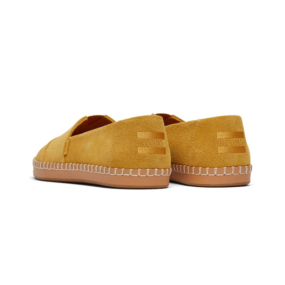 TOMS Espadrille Alpargata Leather Wrap Women - Amber Gold Suede Canvas