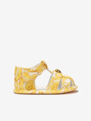 Versace Baby Unisex Barocco Print Pre-Walker Sandals