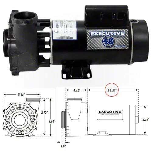 Waterway Executive 2 Horsepower 2 Spd 48 Frame Pump 3420820-13 - 2.5"