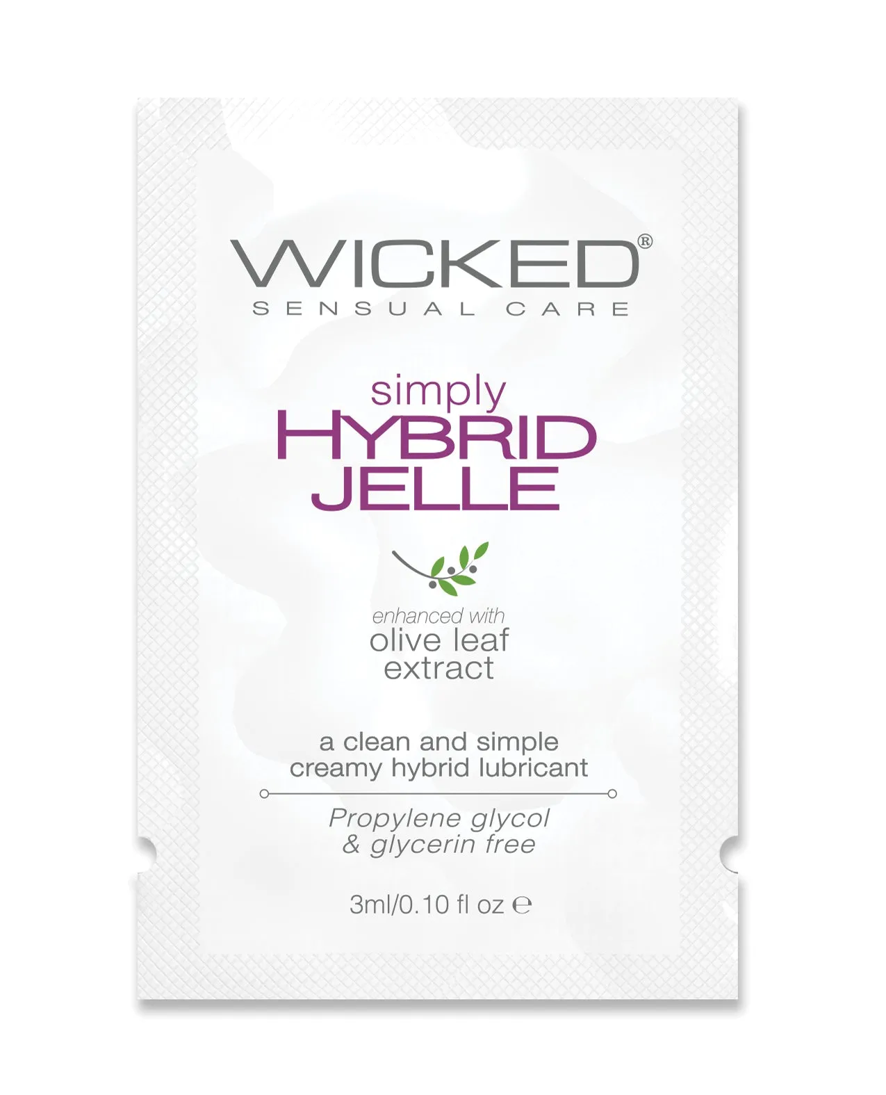 Wicked Sensual Care Simply Hybrid Jelle Lubricant - .1 oz