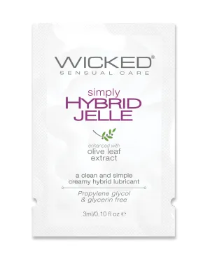 Wicked Sensual Care Simply Hybrid Jelle Lubricant - .1 oz