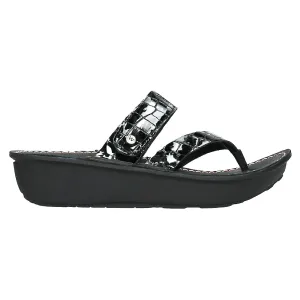 Wolky Tahiti Sandal Anthracite Croc (Women's)